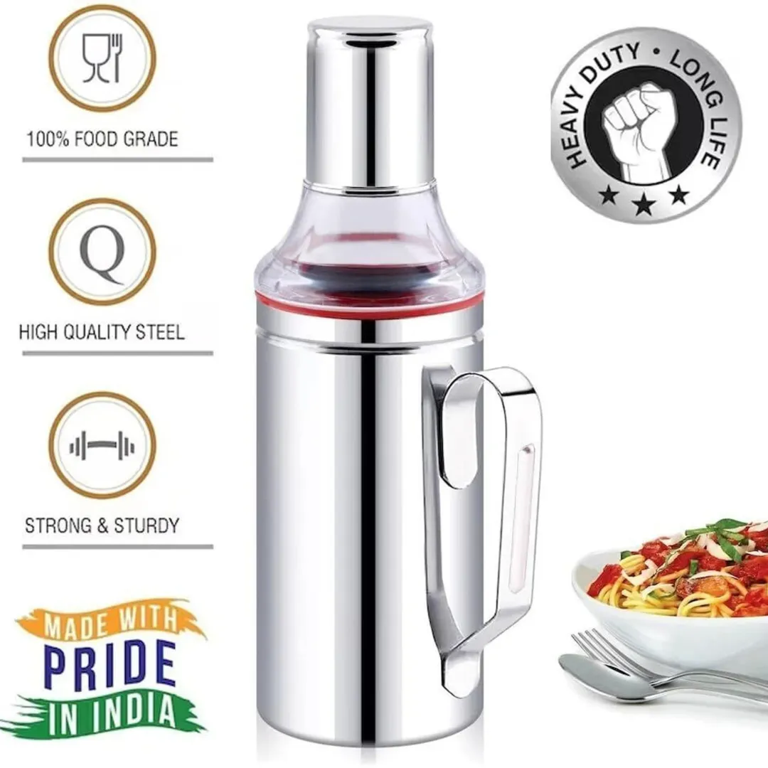 Nestio 1000ml cooking oil dispenser bottle with leak-proof pour spout for storing and dispensing cooking oil, vinegar, and liquid seasonings in the kitchen.