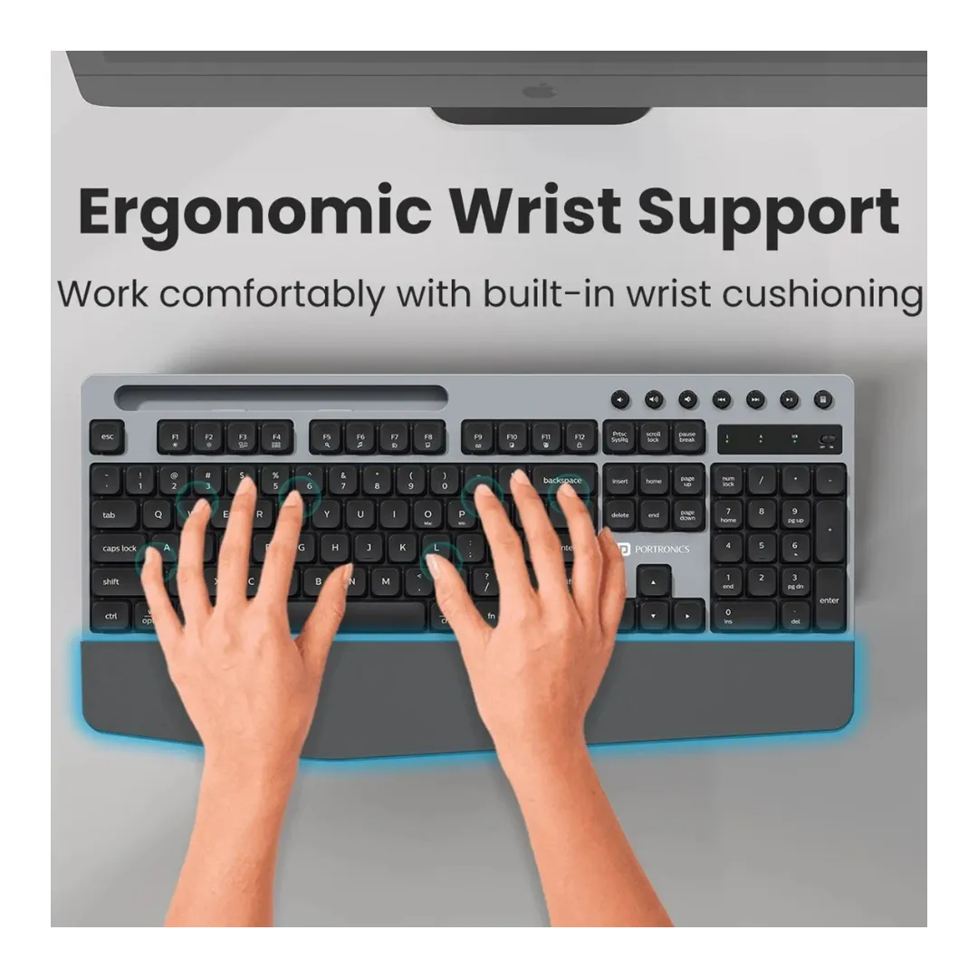 ZEBRONICS Companion 202 wireless standard desktop keyboard and mouse combo with USB nano receiver, compatible with Windows desktops and laptops, black color.