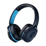 Ocean blueover-ear headphones with cushioned ear cups, padded headband, and stylish gaming-inspired design for music, gaming, and entertainment.
