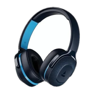 Ocean blueover-ear headphones with cushioned ear cups, padded headband, and stylish gaming-inspired design for music, gaming, and entertainment.